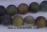 CRO913 15.5 inches 10mm round matte golden pietersite beads