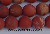 CRO934 15.5 inches 12mm round matte red jasper beads wholesale