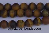 CRO961 15.5 inches 6mm round matte yellow tiger eye beads wholesale