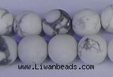 CRO985 15.5 inches 14mm round matte white howlite beads wholesale