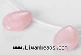 CRQ04 18*25mm flat teardrop A grade natural rose quartz beads