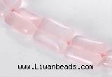 CRQ07 10*14mm rectangle A grade natural rose quartz beads