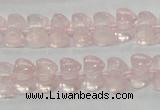 CRQ105 15.5 inches 7*11mm double heart natural rose quartz beads