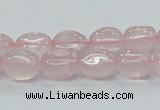 CRQ106 15.5 inches 9*12mm nugget natural rose quartz beads wholesale