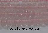 CRQ115 15.5 inches 4*6mm faceted rondelle rose quartz beads