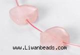 CRQ12 18*19mm pig-shaped A grade natural rose quartz beads