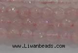 CRQ129 15.5 inches 6mm faceted round natural rose quartz beads