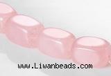 CRQ13 10*14mm cuboid A grade natural rose quartz beads Wholesale