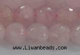 CRQ131 15.5 inches 10mm faceted round natural rose quartz beads