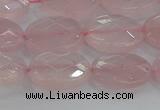 CRQ146 15.5 inches 10*14mm faceted oval natural rose quartz beads