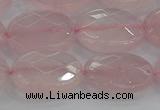 CRQ148 15.5 inches 13*18mm faceted oval natural rose quartz beads