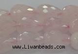 CRQ196 15.5 inches 10*14mm faceted teardrop natural rose quartz beads