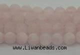 CRQ220 15.5 inches 4mm round matte rose quartz gemstone beads