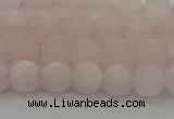 CRQ221 15.5 inches 6mm round matte rose quartz gemstone beads