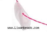 CRQ23 14*35mm daffodilly petal rose quartz beads Wholesale