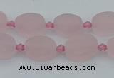 CRQ231 15.5 inches 10*14mm oval rose quartz beads wholesale