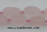 CRQ233 15.5 inches 11*18mm oval rose quartz beads wholesale