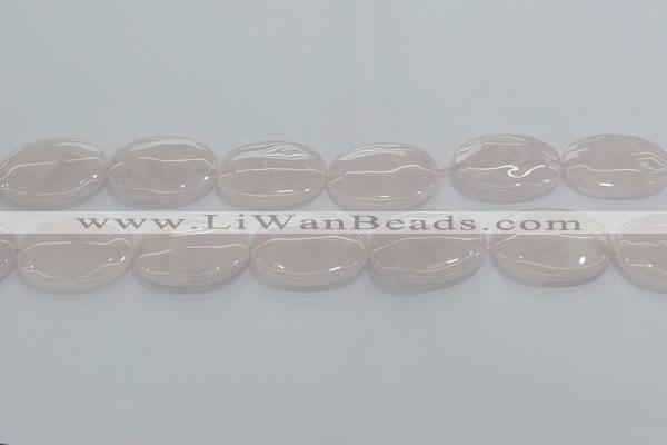 CRQ236 15.5 inches 18*25mm oval rose quartz beads wholesale