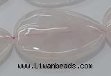 CRQ243 15.5 inches 30*40mm flat teardrop rose quartz beads