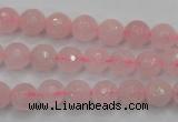 CRQ262 15.5 inches 8mm faceted round rose quartz beads