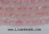 CRQ280 15.5 inches 4mm faceted round rose quartz beads wholesale