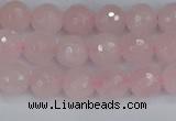 CRQ281 15.5 inches 6mm faceted round rose quartz beads wholesale