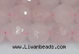 CRQ284 15.5 inches 12mm faceted round rose quartz beads