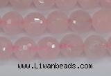 CRQ290 15.5 inches 8mm faceted round rose quartz gemstone beads