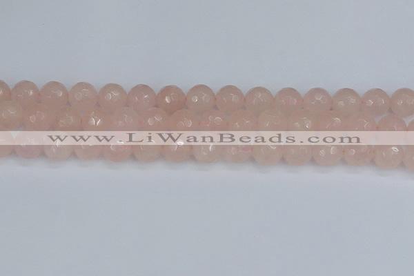 CRQ292 15.5 inches 12mm faceted round rose quartz gemstone beads