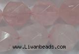 CRQ306 15 inches 18mm faceted nuggets rose quartz beads