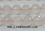 CRQ35 15.5 inches 12mm faceted round natural rose quartz beads