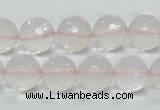 CRQ36 15.5 inches 14mm faceted round natural rose quartz beads