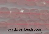 CRQ365 15.5 inches 8*8mm faceted square rose quartz beads