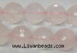 CRQ37 15.5 inches 16mm faceted round natural rose quartz beads