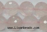 CRQ38 15.5 inches 18mm faceted round natural rose quartz beads