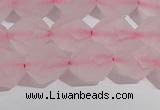 CRQ408 15.5 inches 10mm faceted nuggets matte rose quartz beads