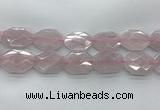 CRQ428 30*38mm - 30*40mm faceted octagonal rose quartz beads