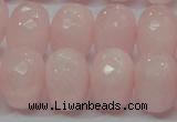 CRQ51 15.5 inches 15*20mm faceted rondelle natural rose quartz beads