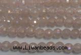 CRQ511 15.5 inches 6mm faceted round AB-color rose quartz beads