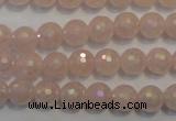 CRQ512 15.5 inches 8mm faceted round AB-color rose quartz beads