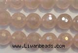 CRQ514 15.5 inches 12mm faceted round AB-color rose quartz beads