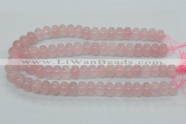 CRQ55 15.5 inches 10*16mm rondelle natural rose quartz beads