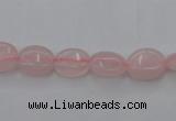 CRQ608 15.5 inches 8*10mm oval rose quartz beads wholesale