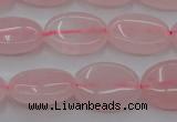 CRQ609 15.5 inches 10*14mm oval rose quartz beads wholesale