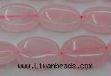 CRQ610 15.5 inches 12*16mm oval rose quartz beads wholesale