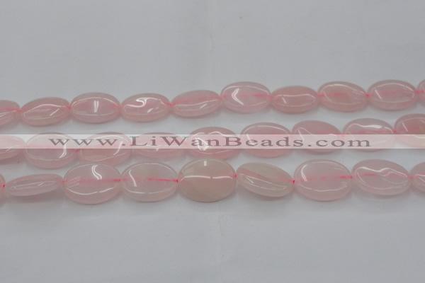 CRQ612 15.5 inches 15*20mm oval rose quartz beads wholesale