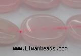 CRQ613 15.5 inches 18*25mm oval rose quartz beads wholesale