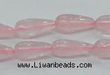 CRQ62 15.5 inches 8*20mm teardrop natural rose quartz beads wholesale