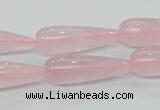 CRQ63 15.5 inches 10*30mm teardrop natural rose quartz beads wholesale