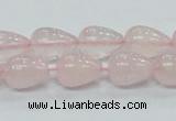 CRQ64 15.5 inches 10*14mm teardrop natural rose quartz beads wholesale